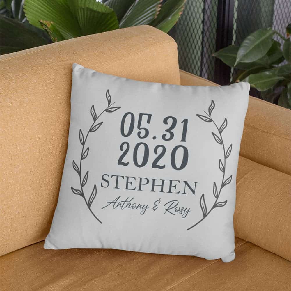 best bridal shower gifts: Day to Remember Custom Pillow