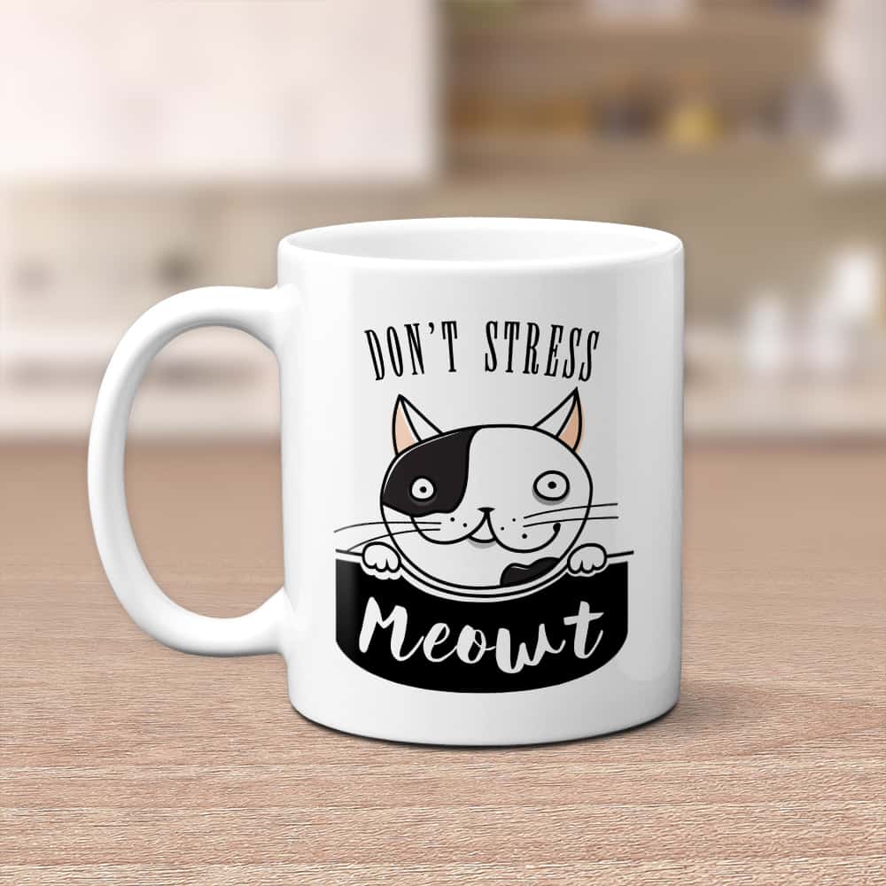 gifts for cat lovers: Don’t Stress Meowt Mug