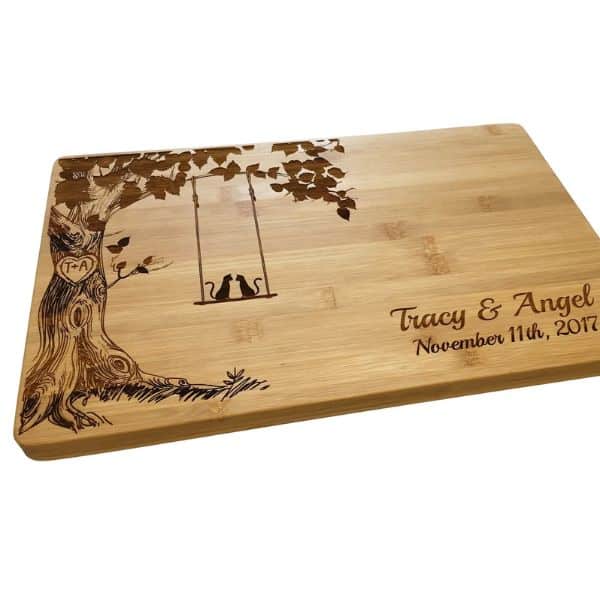 cat lover gifts: Engraved Cutting Board