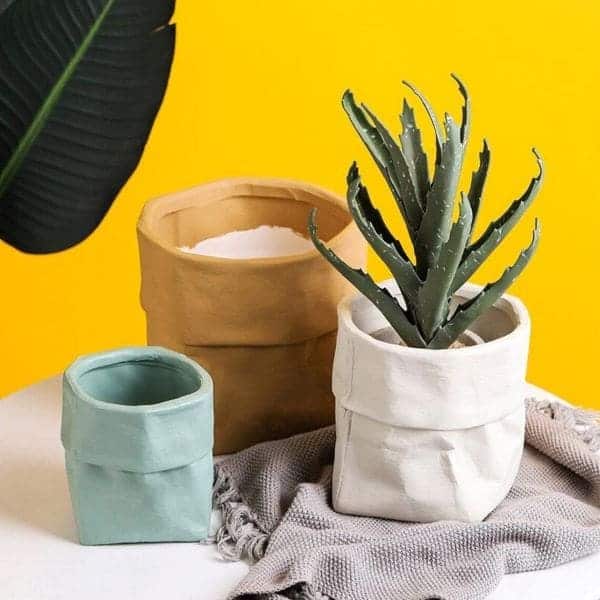 unusual gifts for 30 year-old woman: Colorful Ceramic Planter Bag