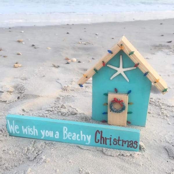 christmas in july presents: Beach House and Wooden Sign Christmas