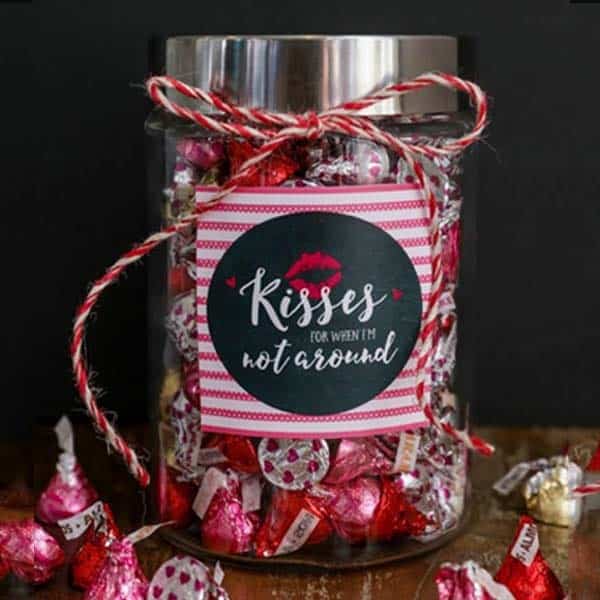 nine month anniversary gift: Kisses Jar
