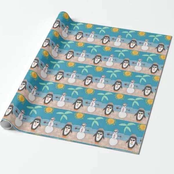 christmas in july present ideas: Christmas vacation wrapping paper