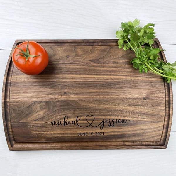 second anniversary presents: Engraved Cutting Board