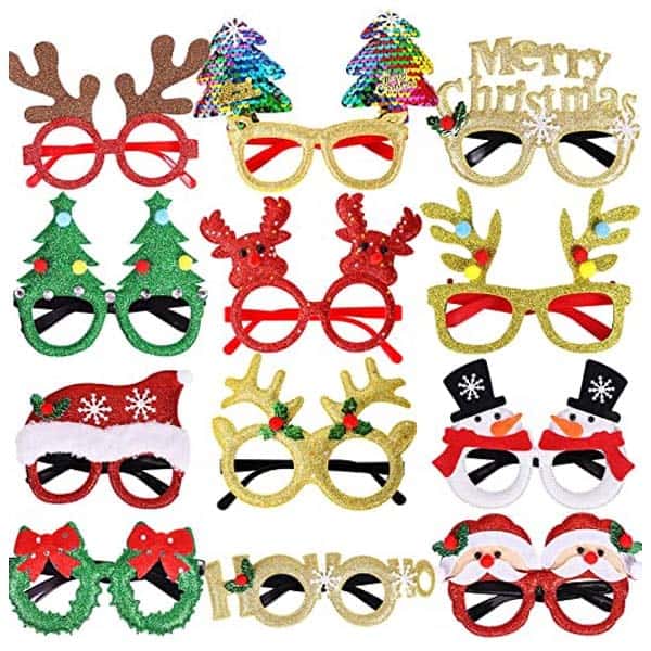 christmas in july gift exchange: Funny Christmas Glasses