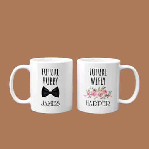 wedding gift for sister: Future Hubby and Wifey Mug