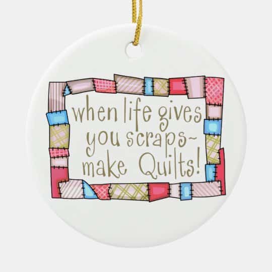 christmas gifts for quilters: funny Ceramic Ornament
