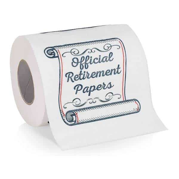 appropriate retirement gifts for a female: Retirement Papers Toilet Paper