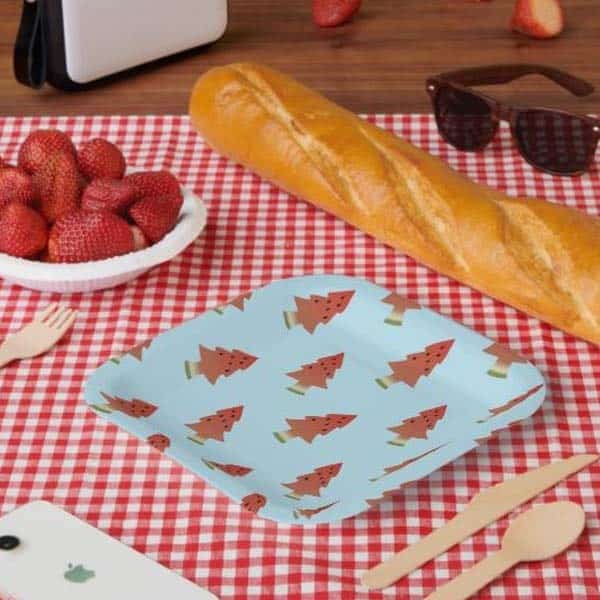 present ideas for christmas in july: Summer BBQ Christmas in July Paper Plates