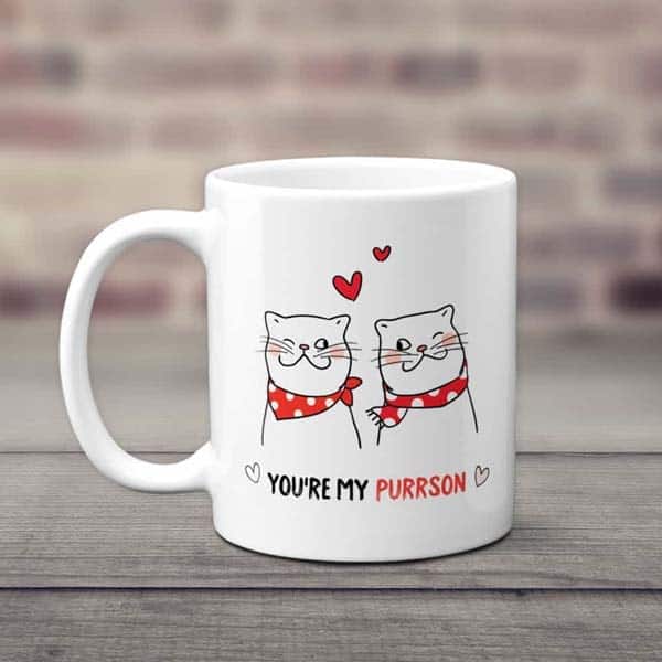first dating anniversary gift ideas: You’re My Purrson Mug