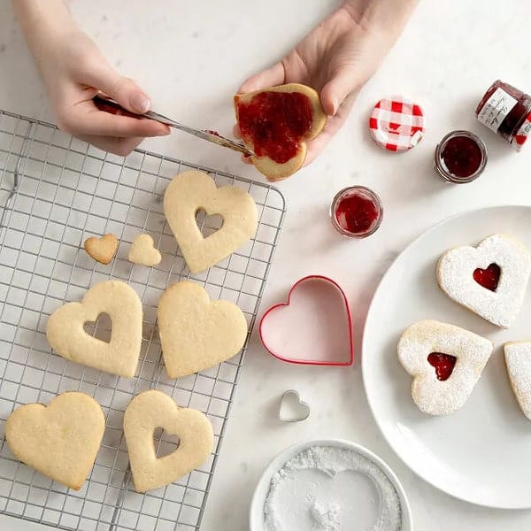 DIY Heart-Shaped Linzer Cookie Baking Kit