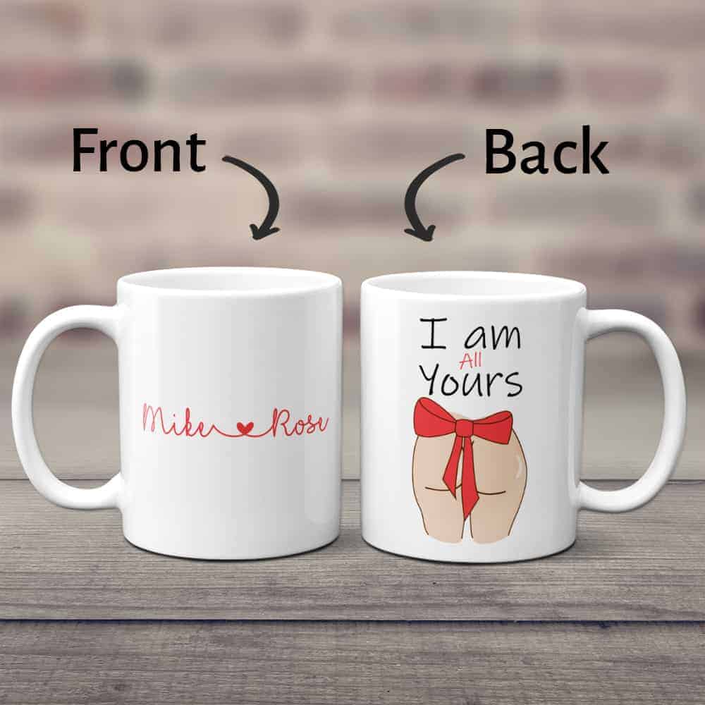 christmas in july gift exchange ideas: i am all yours mug