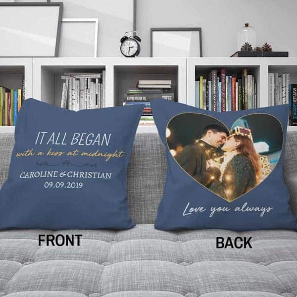9 months relationship gift: It All Began Pillow
