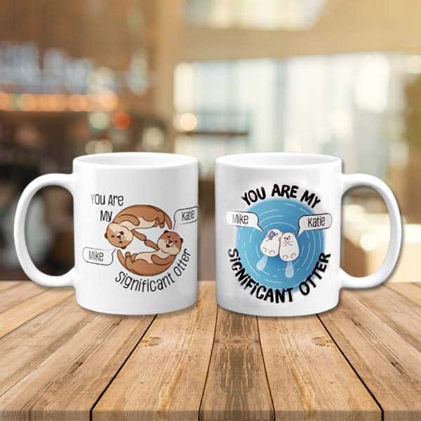 4 months anniversary gifts: You Are My Significant Otter Mug