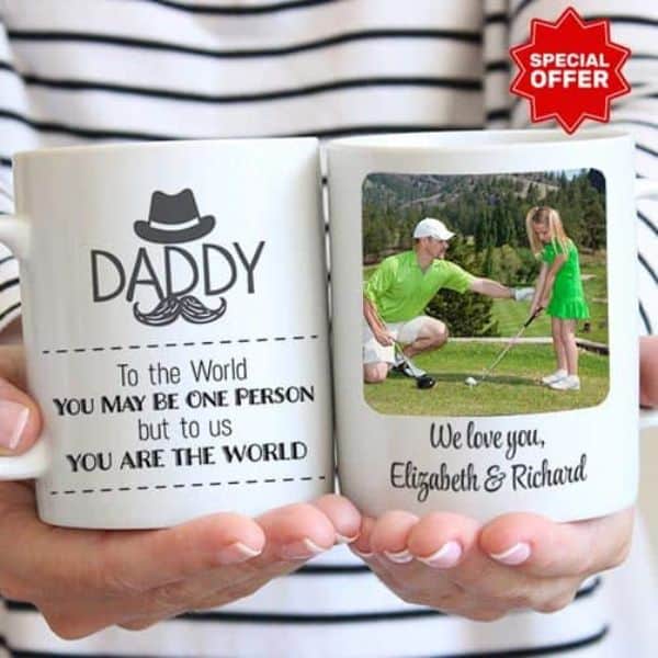 Custom Photo Mug - father's day gift for golfers