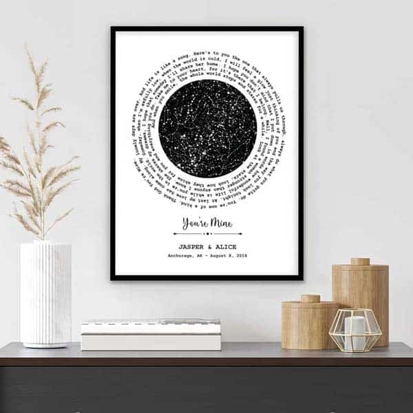 romantic gifts for her: Star Map And Spiral Song Lyrics