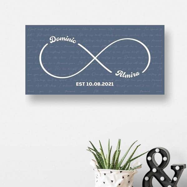 lesbian gifts for anniversary: Infinity Symbol Canvas Print