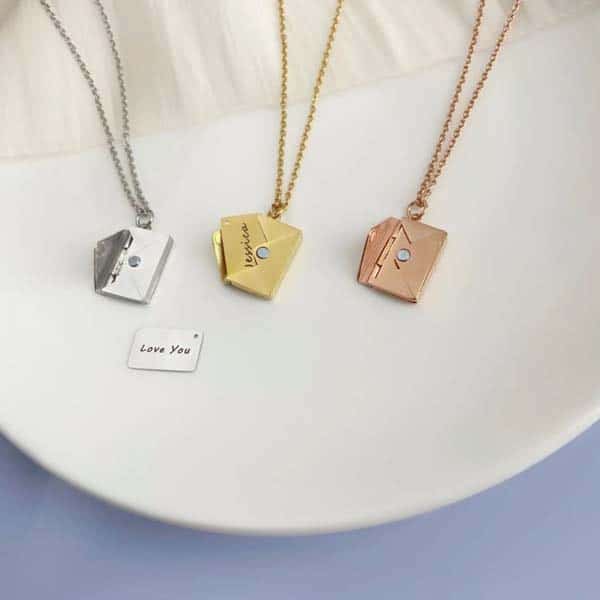 small romantic gifts: Love Letter Necklace