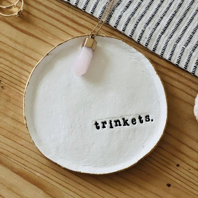 Personalized Ring Trinket Dish - unique baby shower hostess gifts