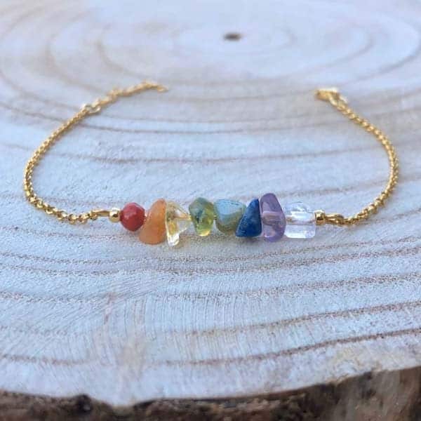 lgbt gift ideas: Rainbow Chakra Bracelets