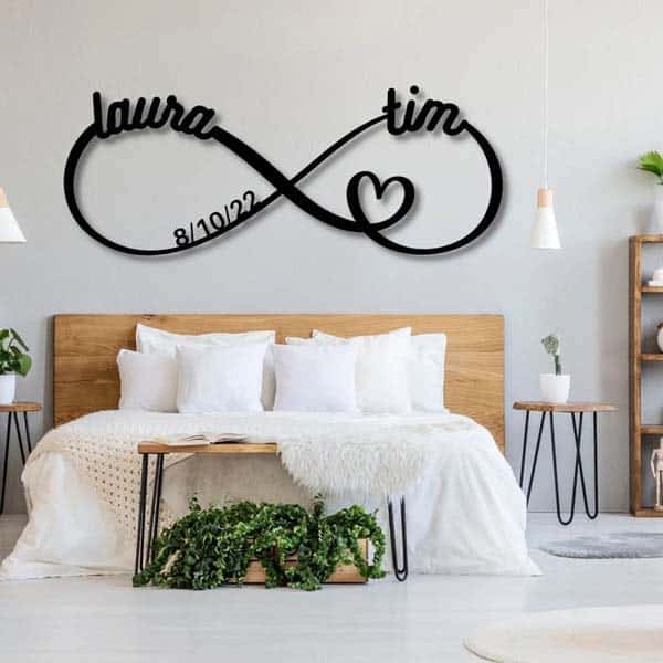 surprise romantic gifts for wife: Customized Infinity Metal Sign