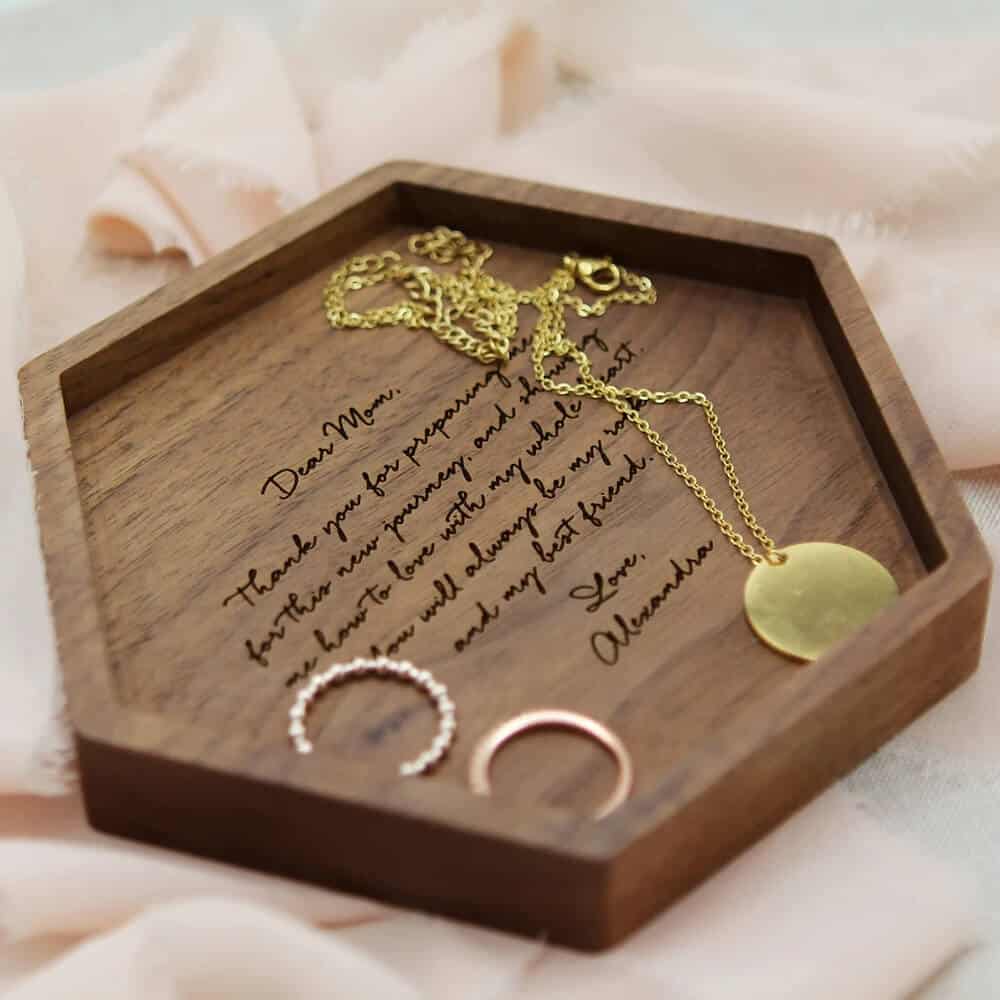 engraved wooden tray - wedding gift for mom and mother in law