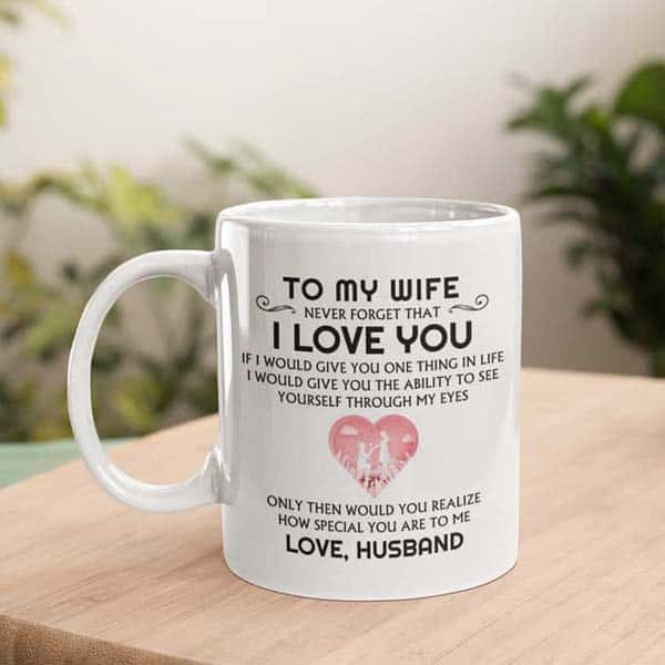 cheap romantic gifts for her:  I Love You Mug