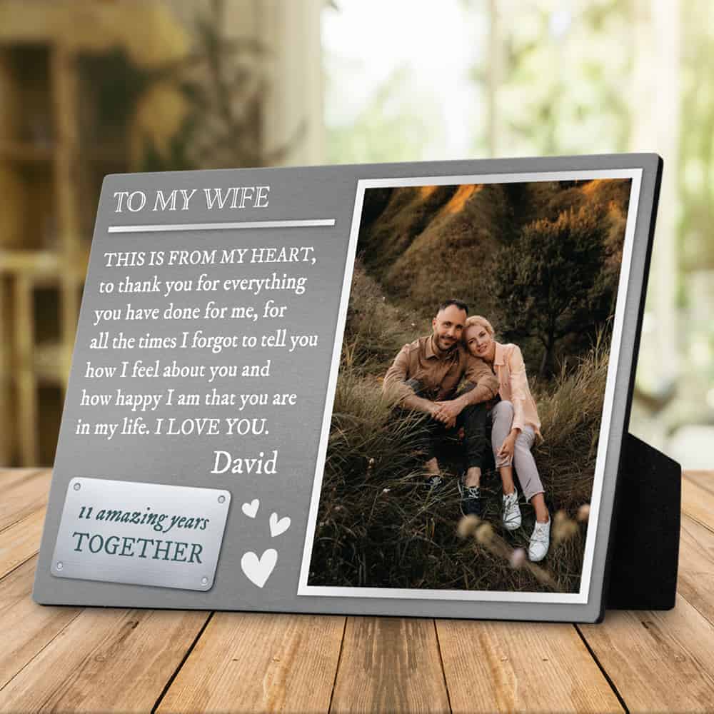 11 Year Anniversary – Love Notes Photo Desktop Plaque
