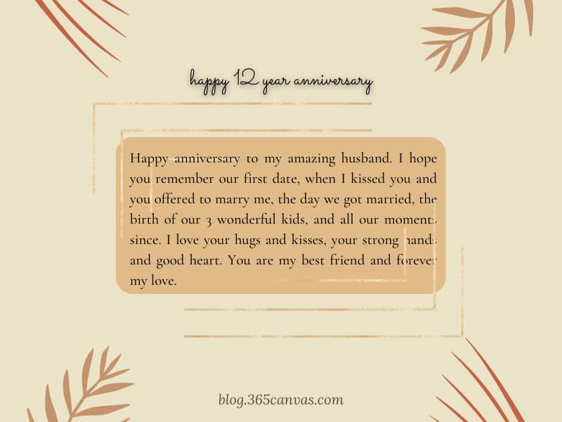 12 year wedding anniversary quotes