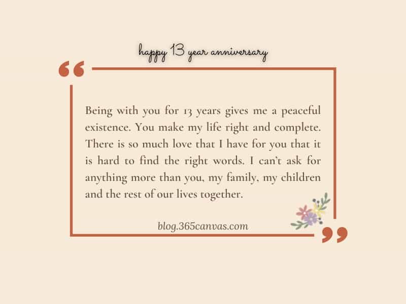 60+ Sweetest 13th Year Wedding Anniversary Quotes messages Wishes