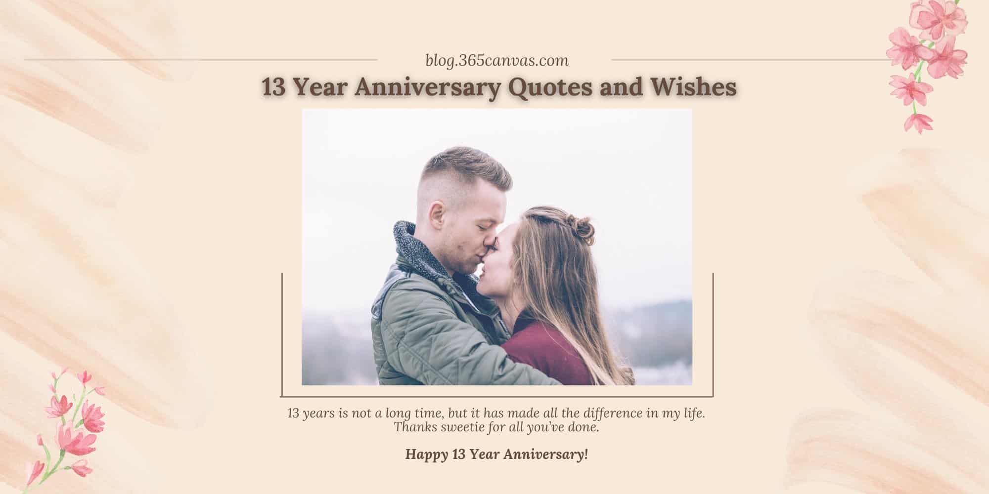 60+ Sweetest 13th Year Wedding Anniversary Quotes messages Wishes