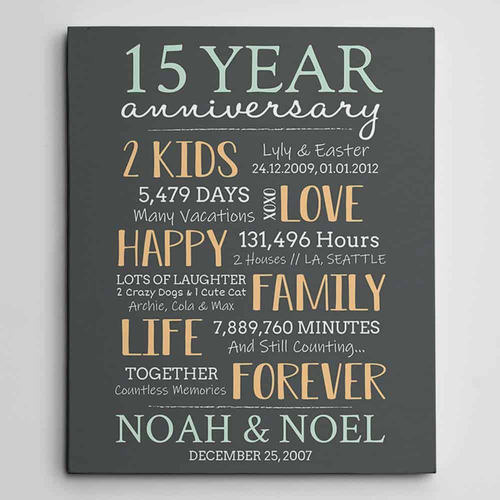 On Our Crystal Anniversary 15 Years I Love You Together Forever My Wife 15th Wedding Anniversary Card 
