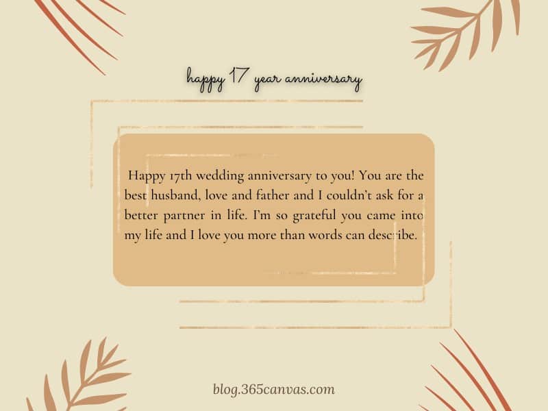 17th wedding anniversary quotes
