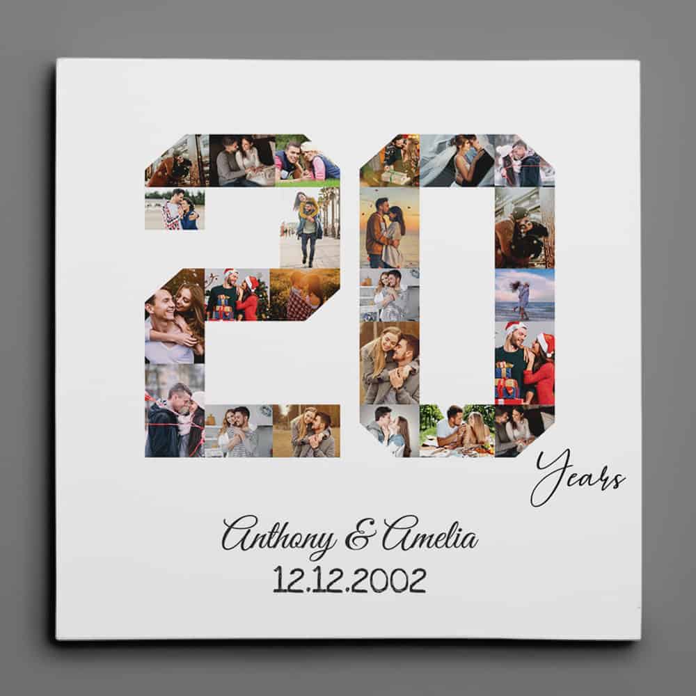 20 Years Together Anniversary Canvas Print