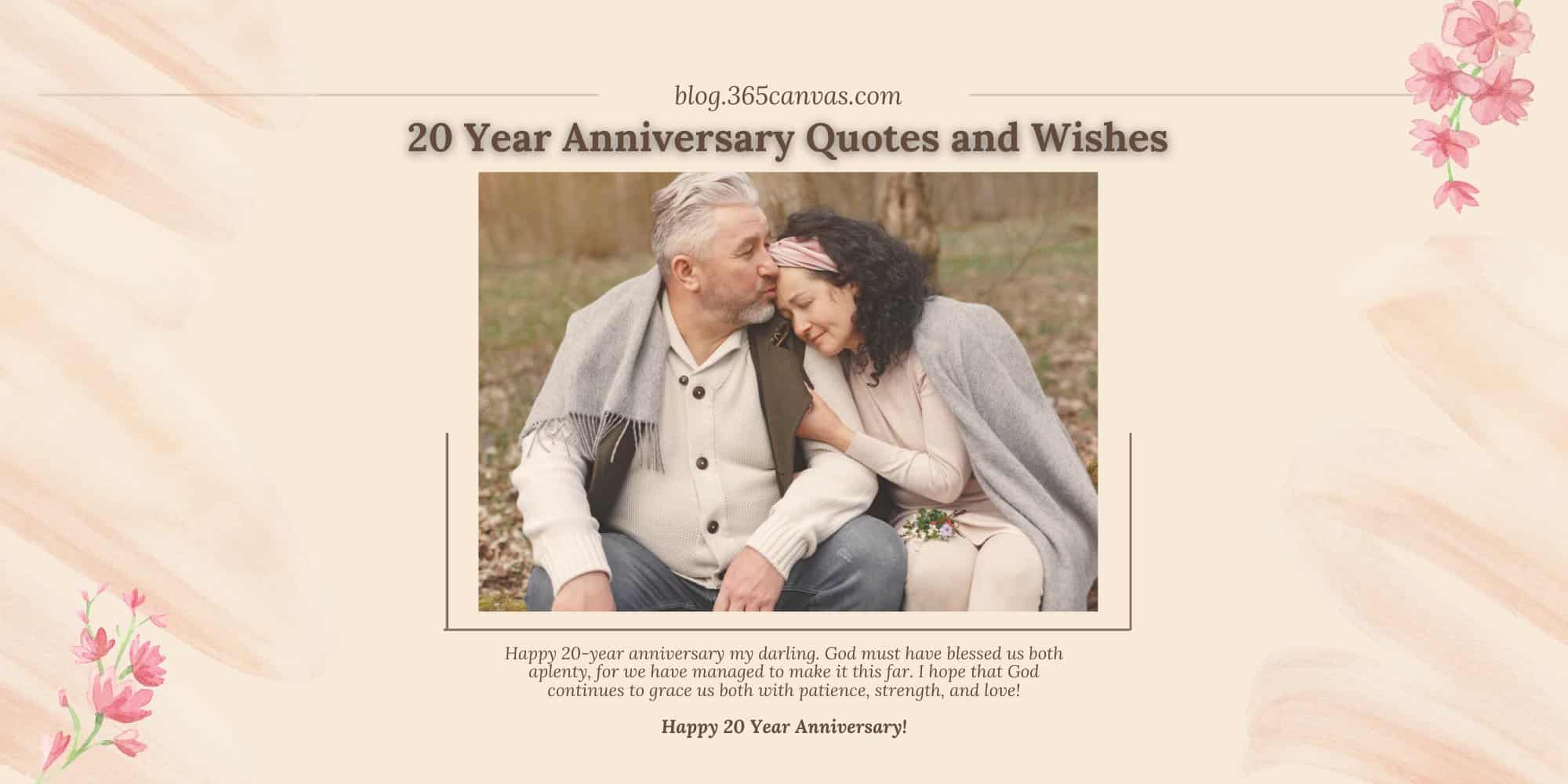 30+ Blessed 20th Years Wedding Anniversary Quotes, Wishes
