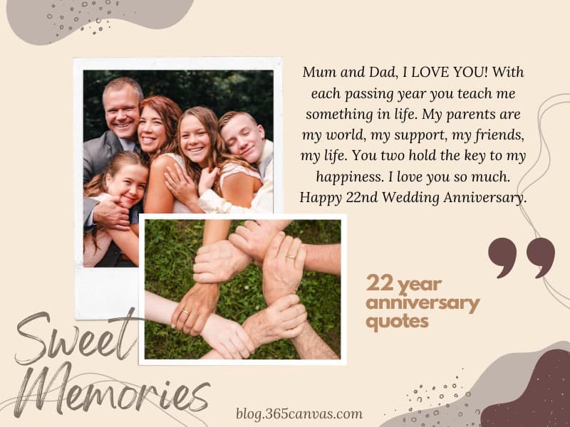 22-Year Anniversary Quotes for Parents