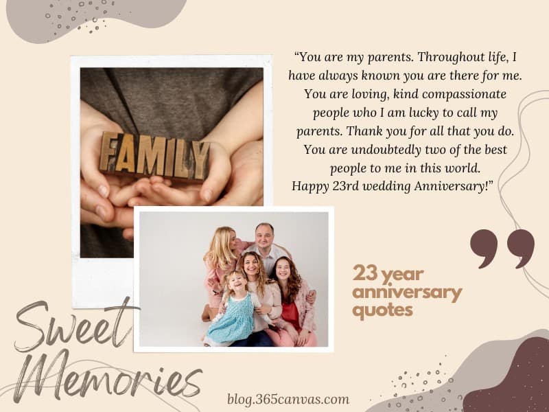 23-Year Anniversary Quotes for Parents