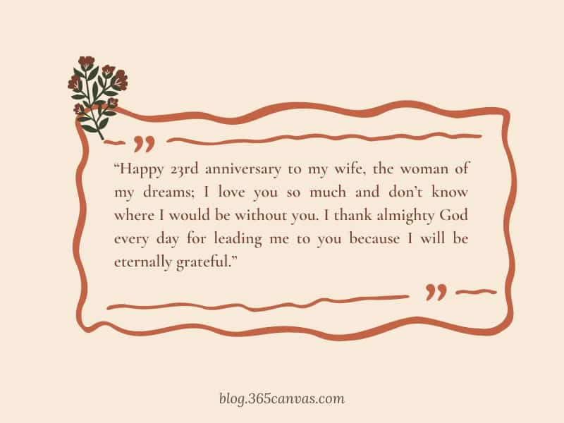 23-Year Anniversary Quotes for Wife