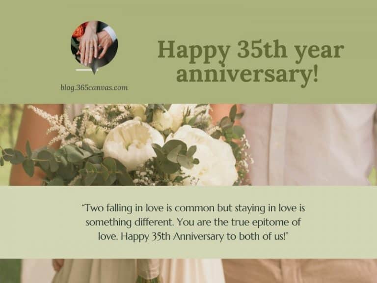 50+ Sweetest 35th Year Wedding Anniversary Quotes and Wishes