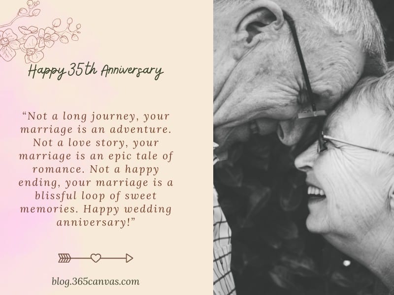 35th Anniversary Wishes for Parent