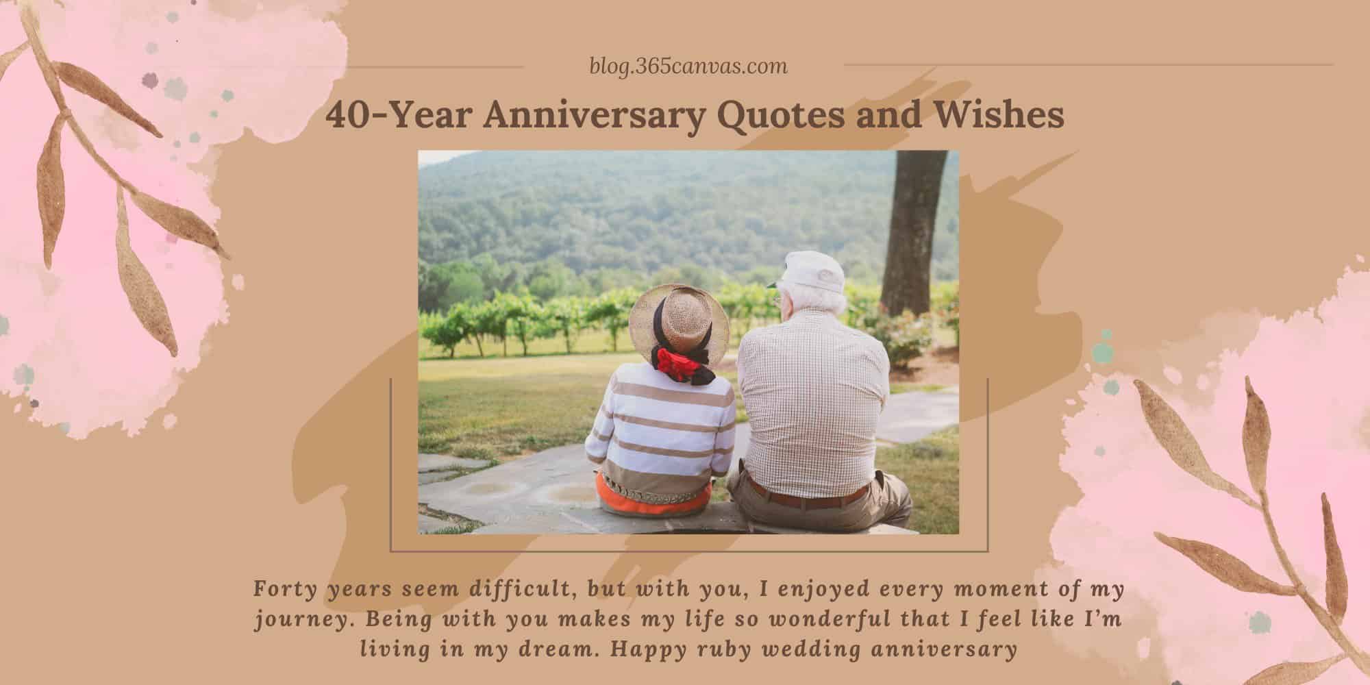 90+ Happy 40th Years Ruby Wedding Anniversary Quotes and Wishes