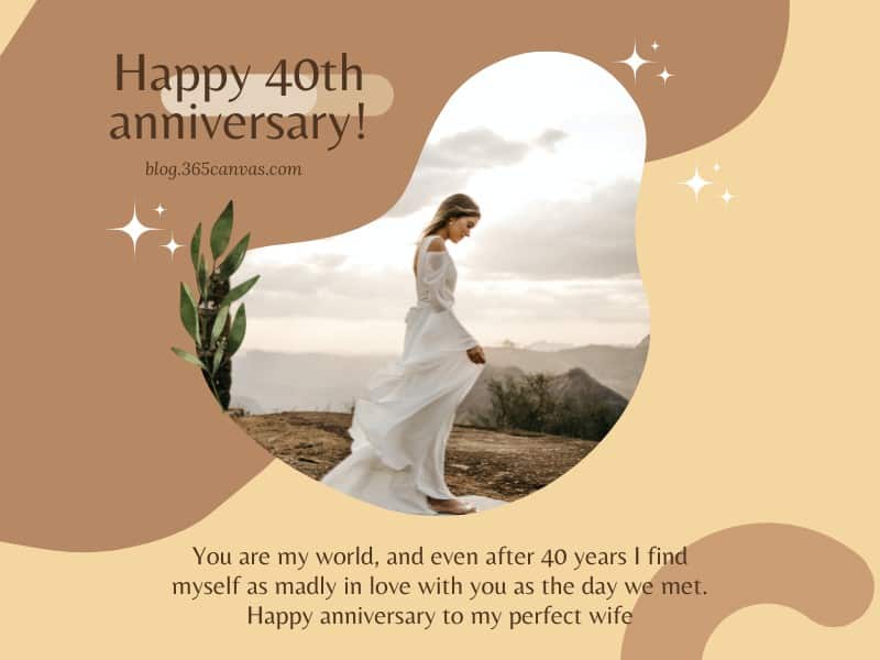 40th Anniversary Quotes for Wife