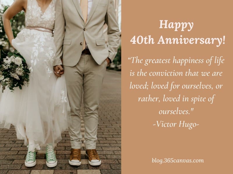 90+ Happy 40th Years Wedding Anniversary Quotes and Wishes