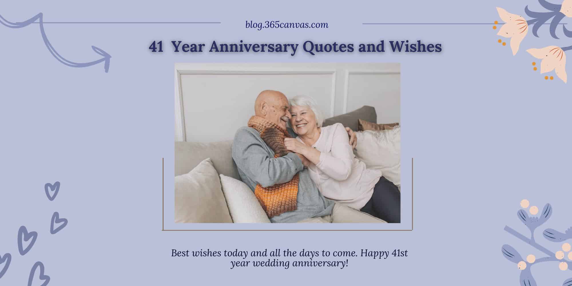 30+ Best 41st Year Office Anniversary Quotes, Wishes, Messages with Image