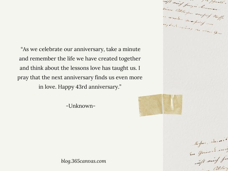 43-Year Anniversary Quotes for Wife
