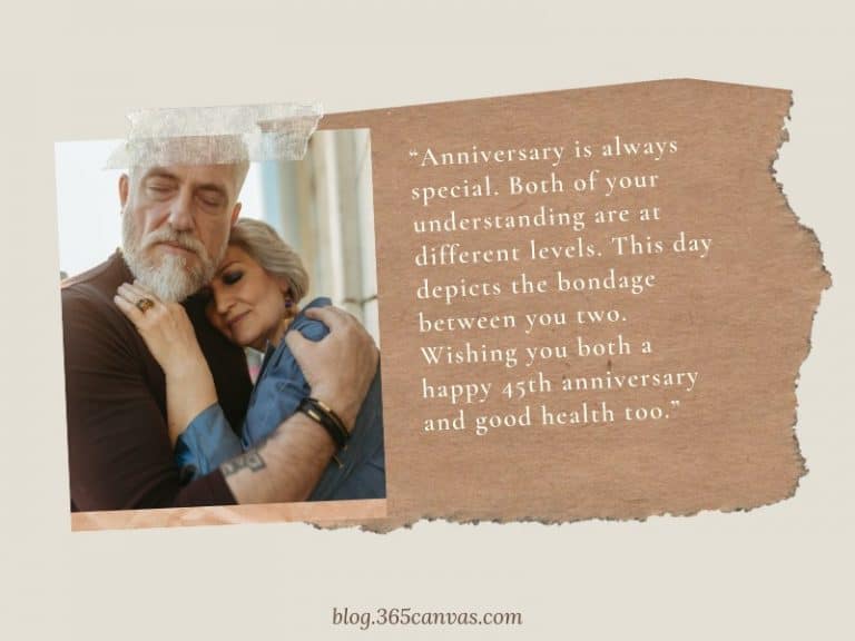 33+ Best 45th Year Anniversary Quotes and Wishes, Messages with Image