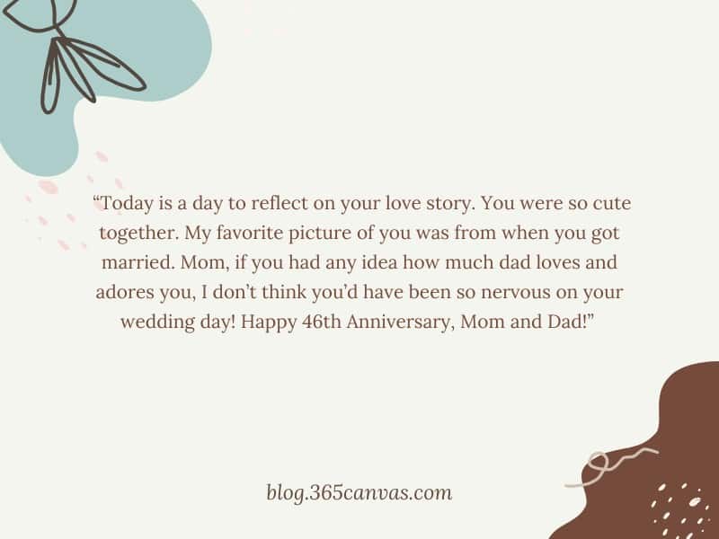 46-Year wedding Anniversary Quotes for Parent