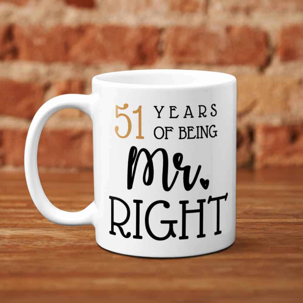 51 Years Of Being Mr Right Mug