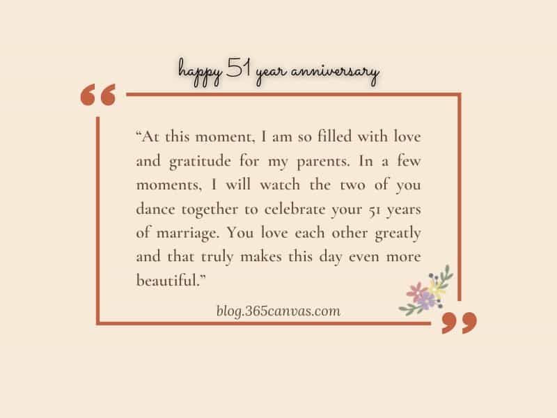 51 Year Anniversary Quotes for Parents