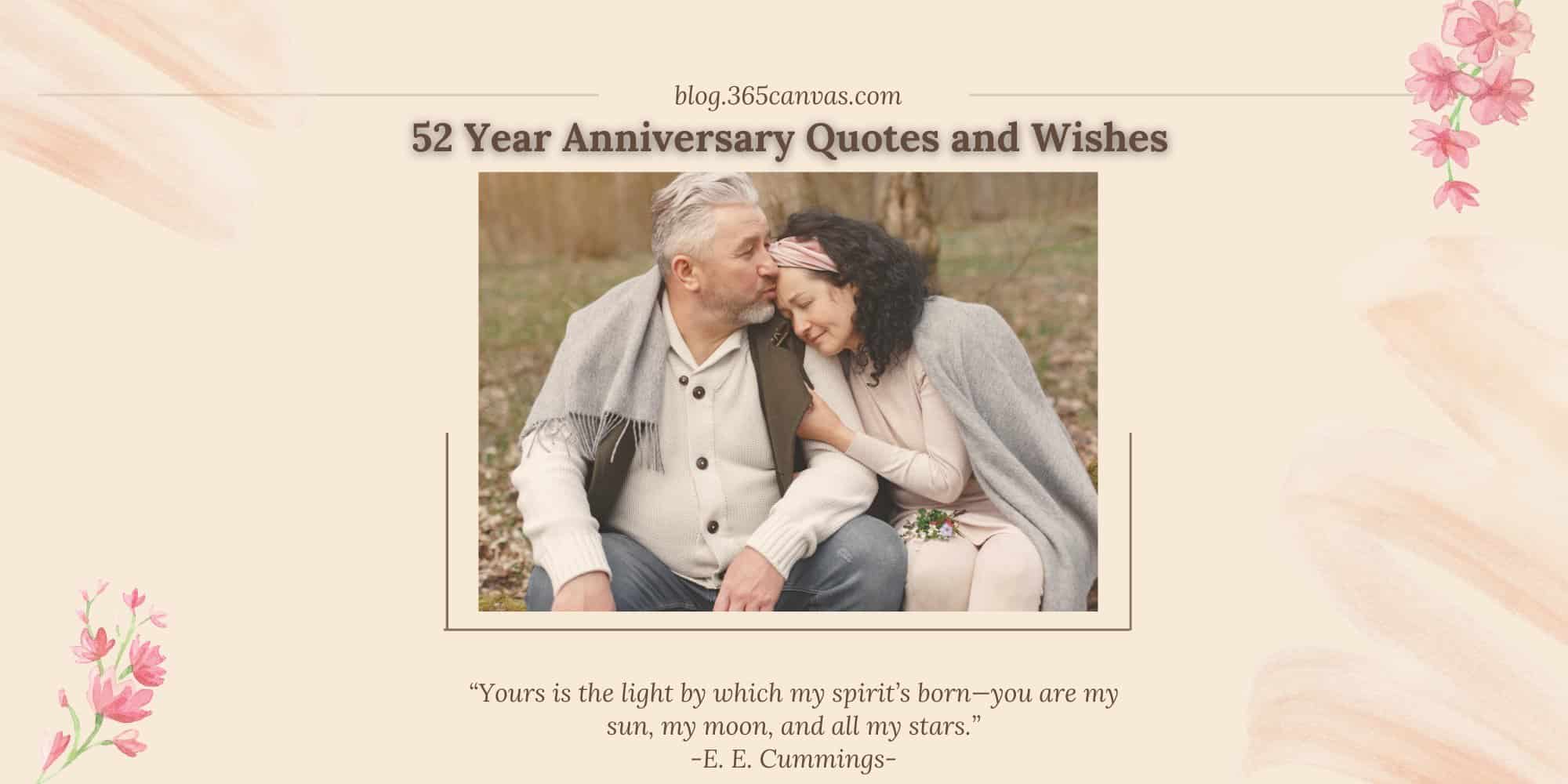 35+ Heartfelt 52nd Year Bath Anniversary Quotes, Wishes and Messages